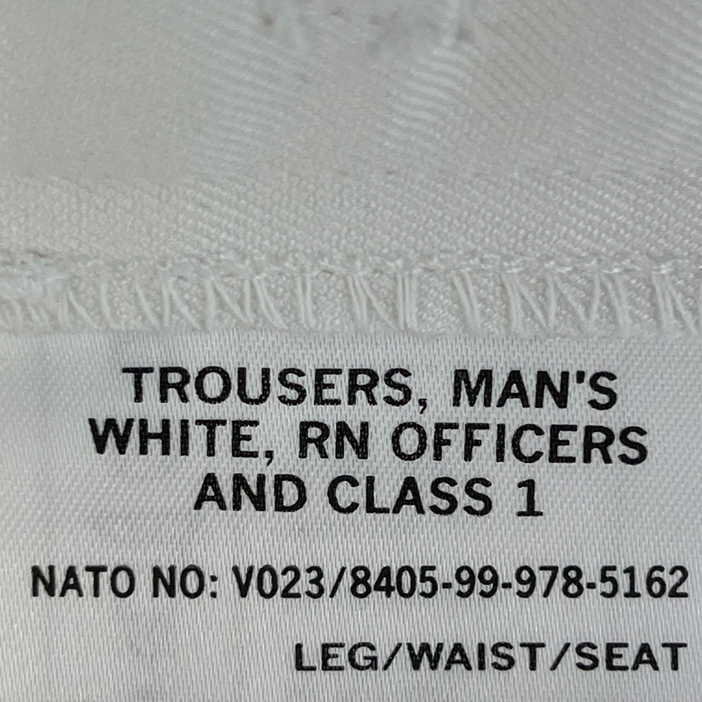 British Royal Navy Officers & Class I White Dress Trousers - All Sizes