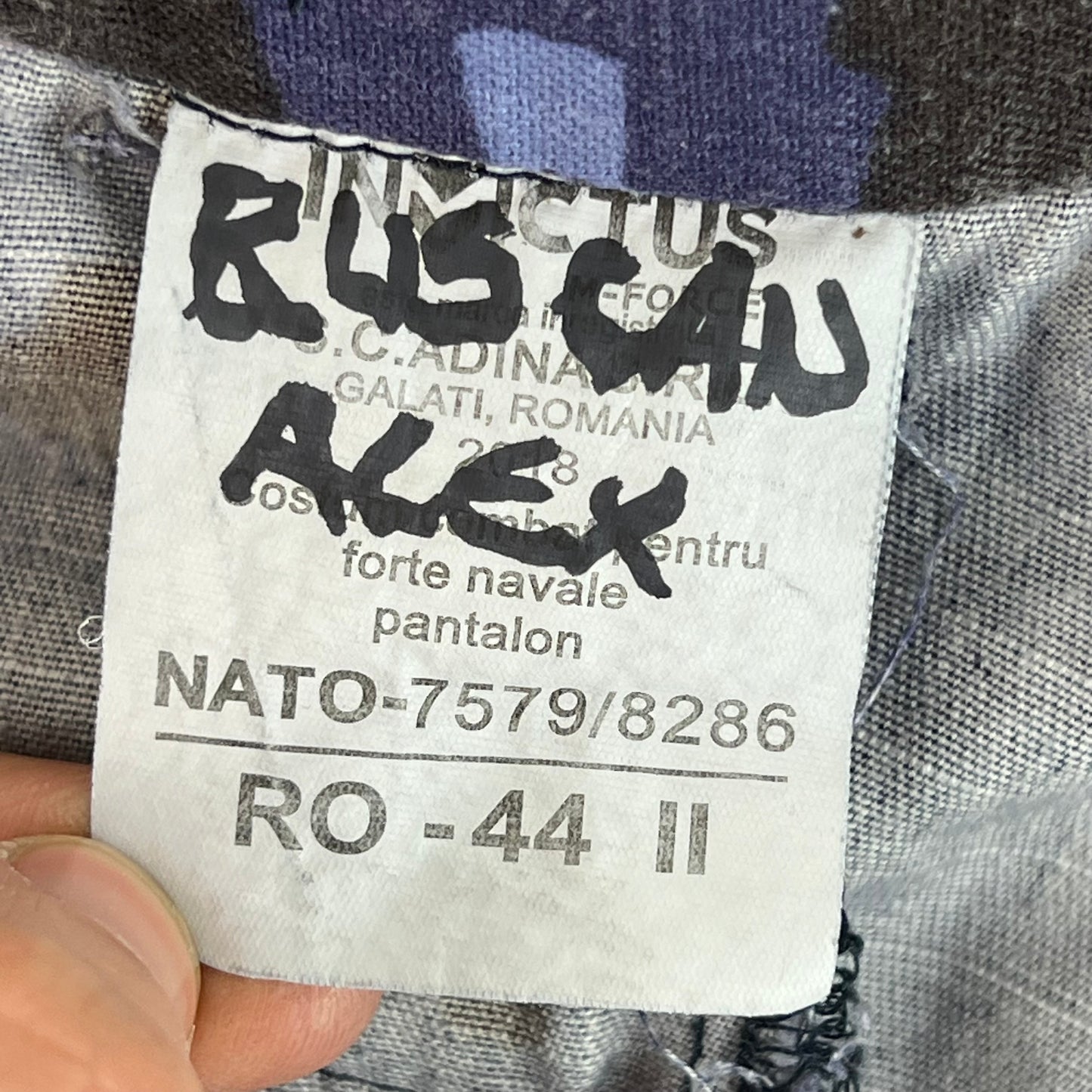 Romanian Navy M2017 Blue Camouflage Ripstop Trousers - W33 L24