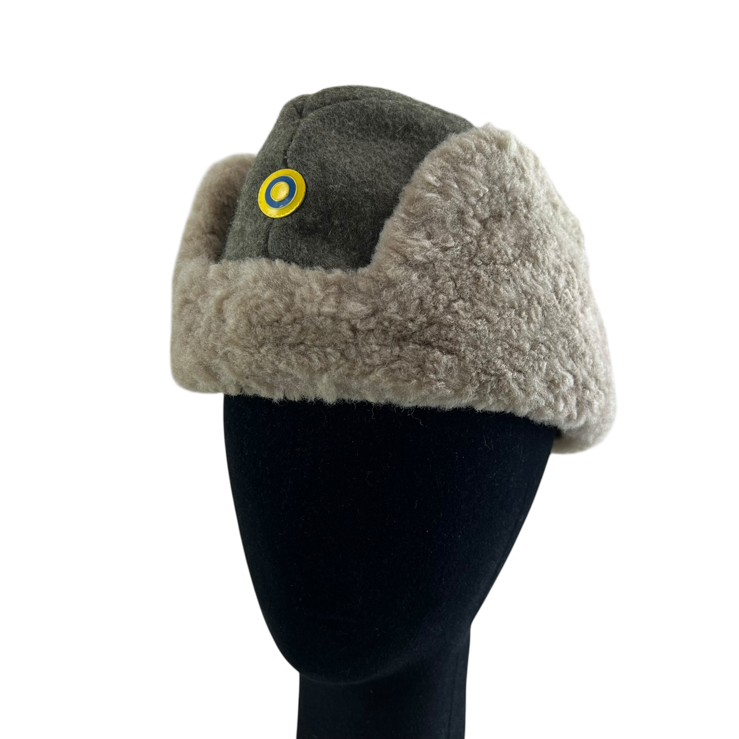 Swedish Army WW2 M43 Wool Ushanka Cap - Small 56cm