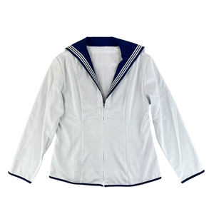 British Royal Navy Class II White Jumper Sailor's Top - Medium 170/100