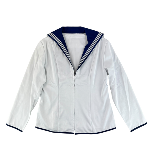 British Royal Navy Class II White Jumper Sailor's Top - Medium 170/100