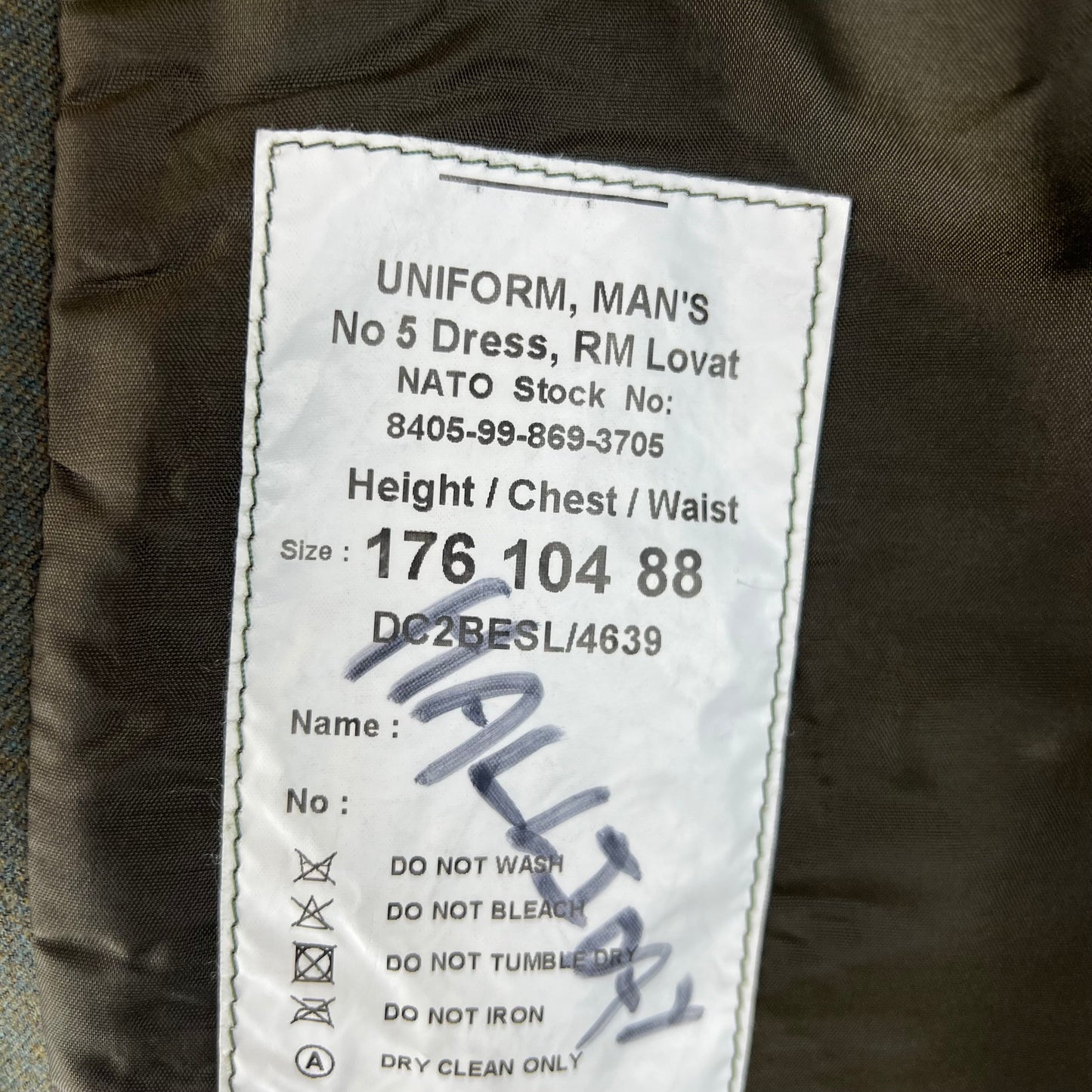 British Royal Marines Lovat No. 5 Dress Jacket - Medium