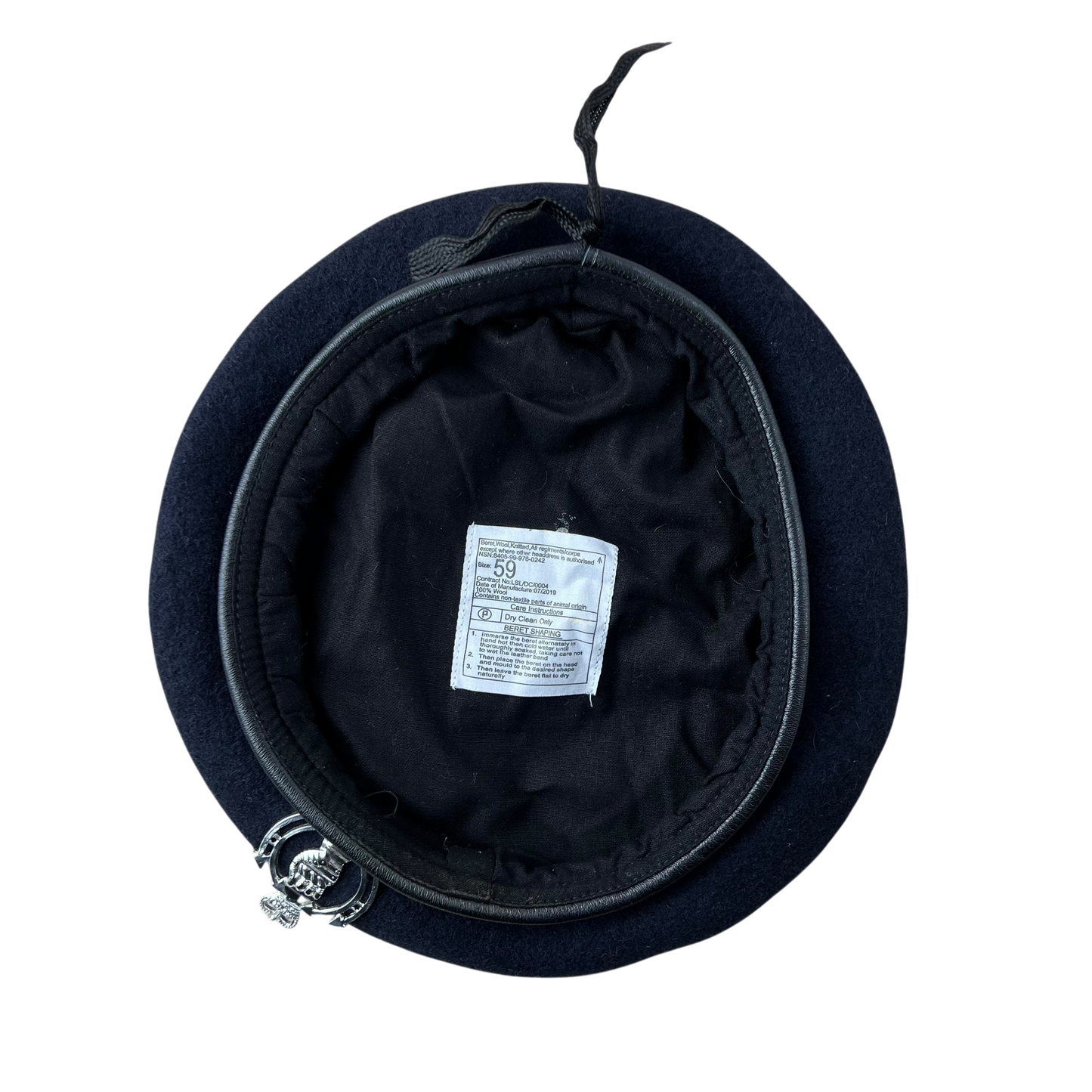 British Army Beret w Badge - RAC - Large 59cm