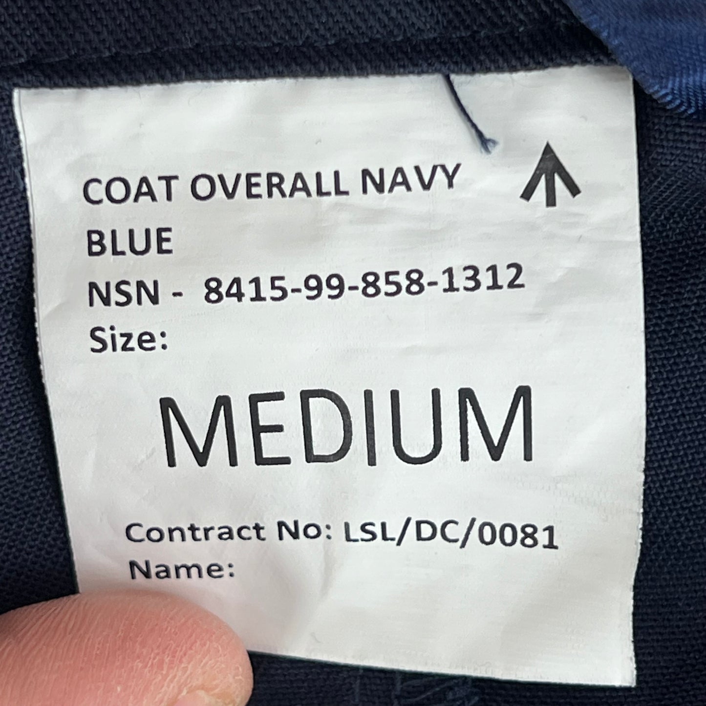 British Royal Navy Blue Dust Coat Overall - Medium