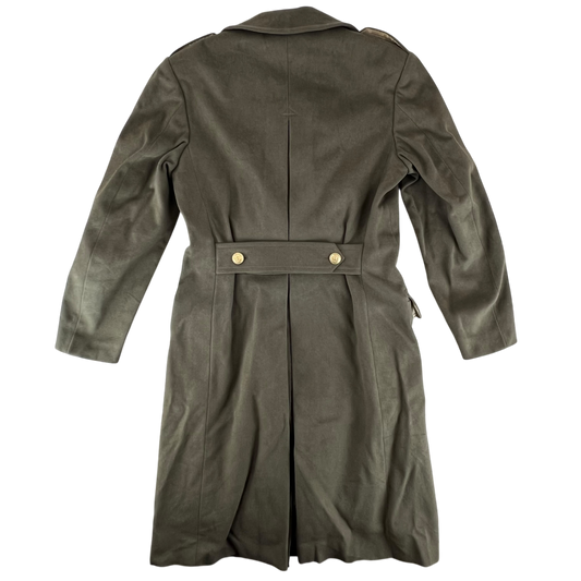 Italian Army 70's Officer's Khaki Wool Greatcoat - Medium