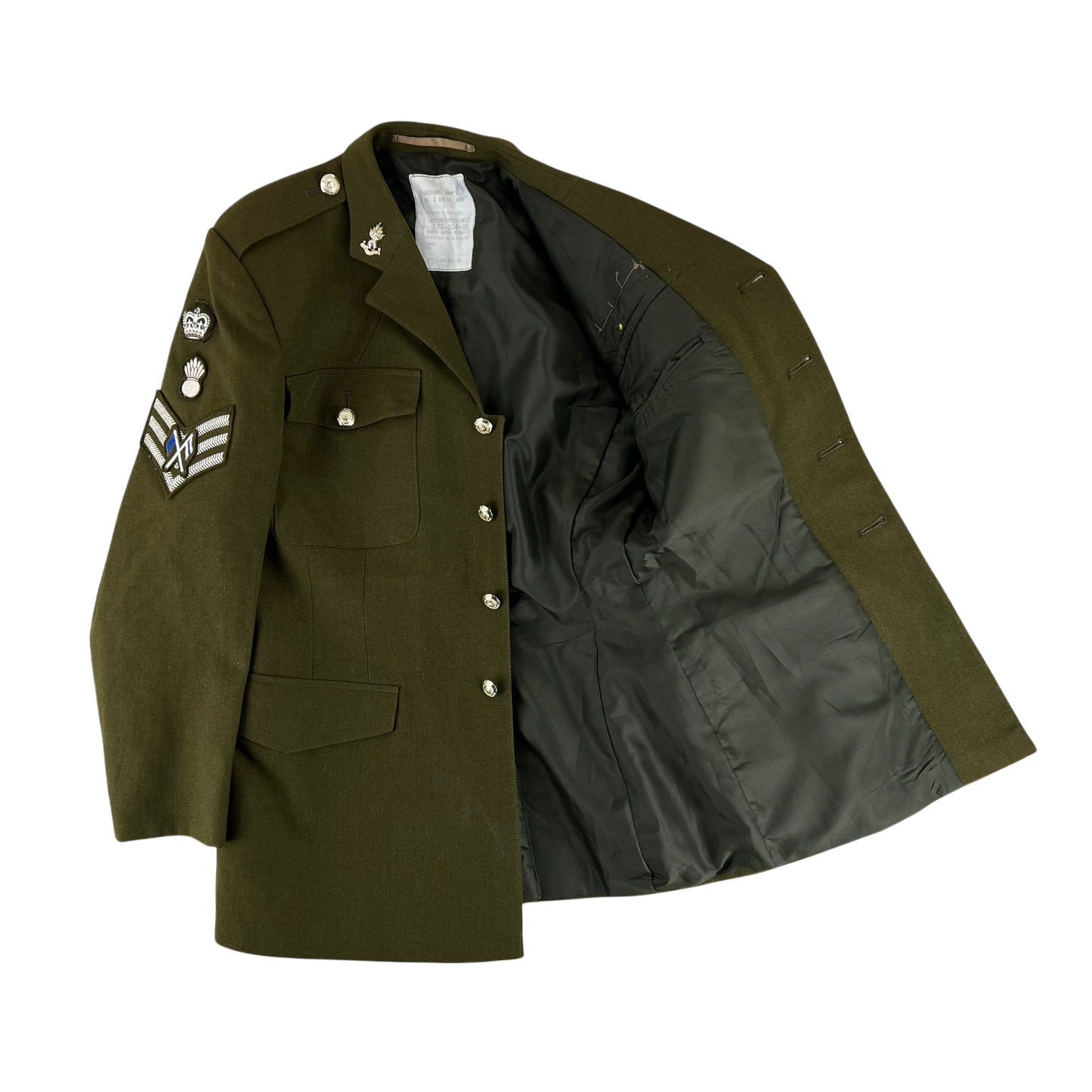 British Army Old Pattern No. 2 Olive Green Dress Jacket - Royal Engineers - Large 176/104