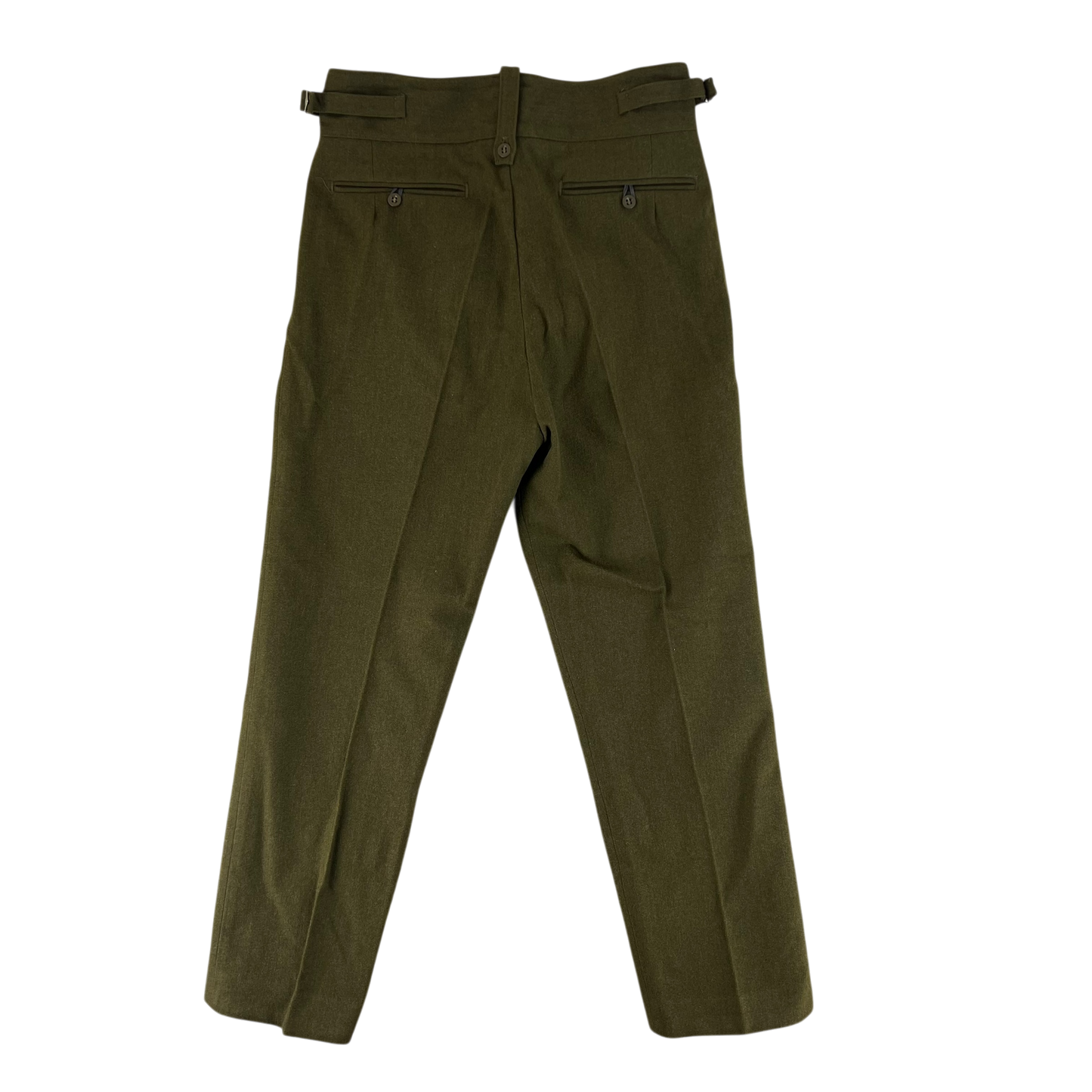 British Army 70s No2 Dress Khaki Wool Trousers - W33 L29