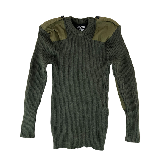 British Army Olive Green Pullover Jumper - Rifles - Large 106cm