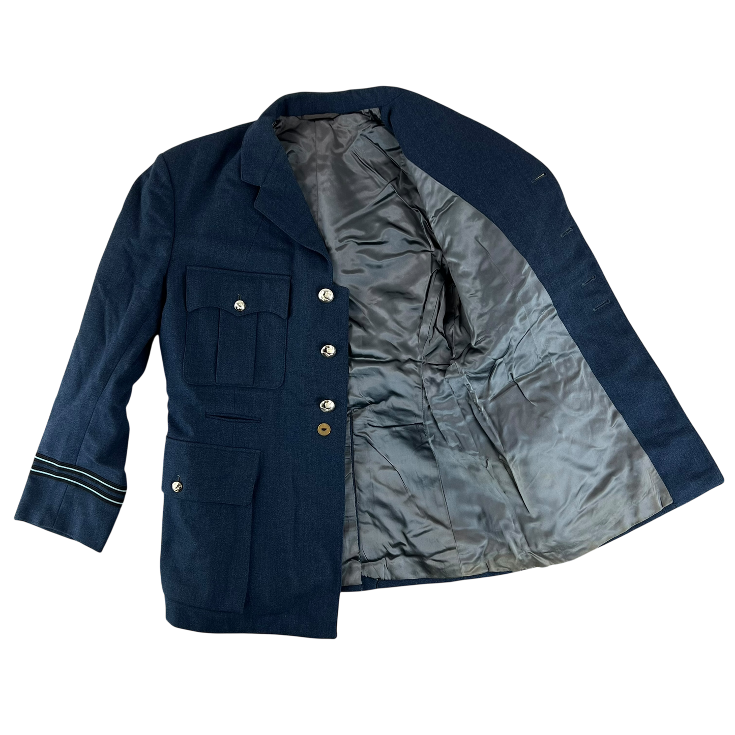 British Royal Air Force 60s No. 1 Dress Uniform Set Jacket Trousers Belt - Medium