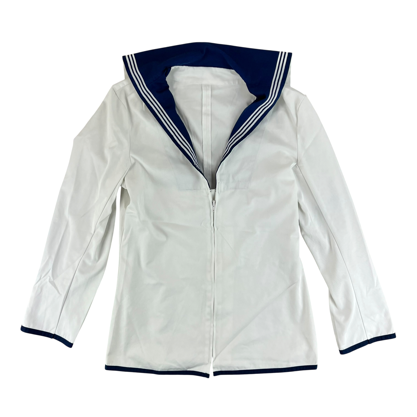 British Royal Navy Class II White Jumper Sailor's Top - Medium