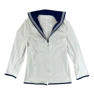 British Royal Navy Class II White Jumper Sailor's Top - Medium