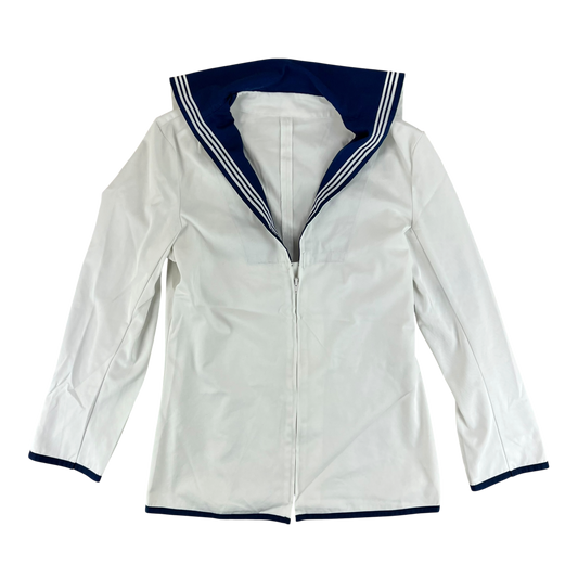 British Royal Navy Class II White Jumper Sailor's Top - Medium