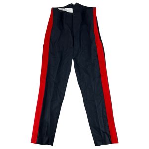 British Army Footguards Officers' Black Red Stripe Trousers - W36 L32.5