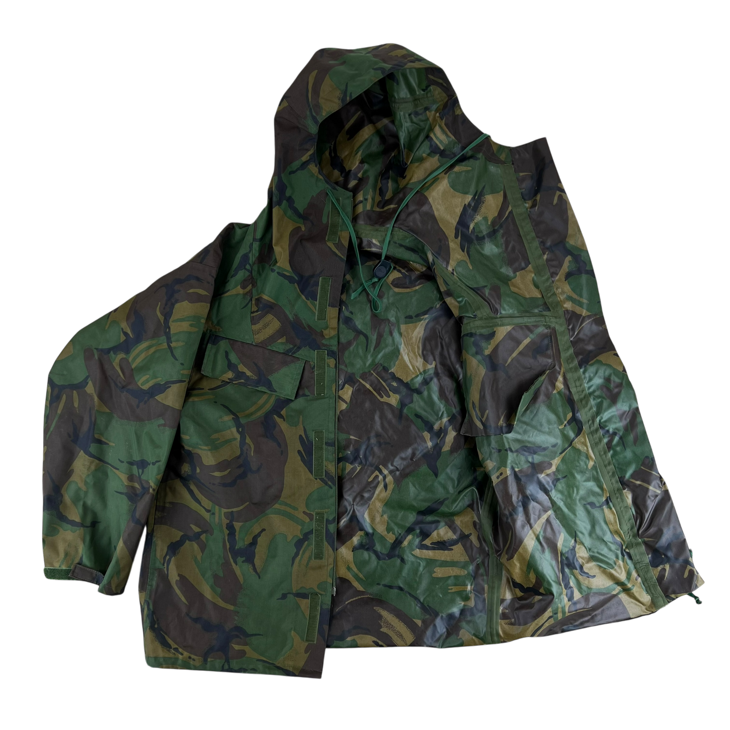 British Army DPM Camo Waterproof PVC Hooded Smock Jacket - Medium 170/90