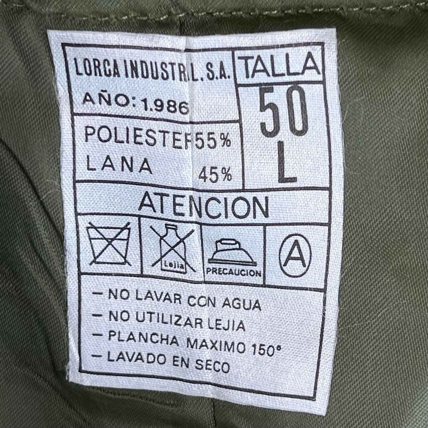 Spanish Army 80s Green Trenchcoat - Large