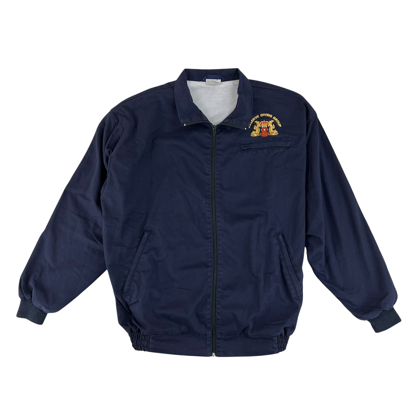 British Army / Tri-Services Navy Blue PTI Tracksuit Top Jacket - Large 180/108