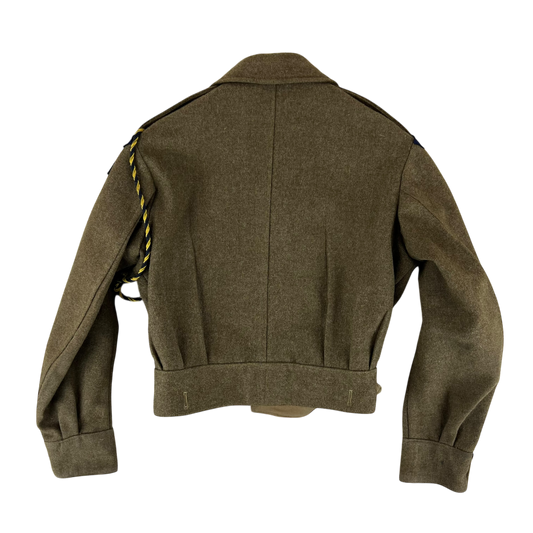 British Army 50s Khaki Ike 1949 Pattern Battle Dress Jacket - RASC - Small SIZE 4