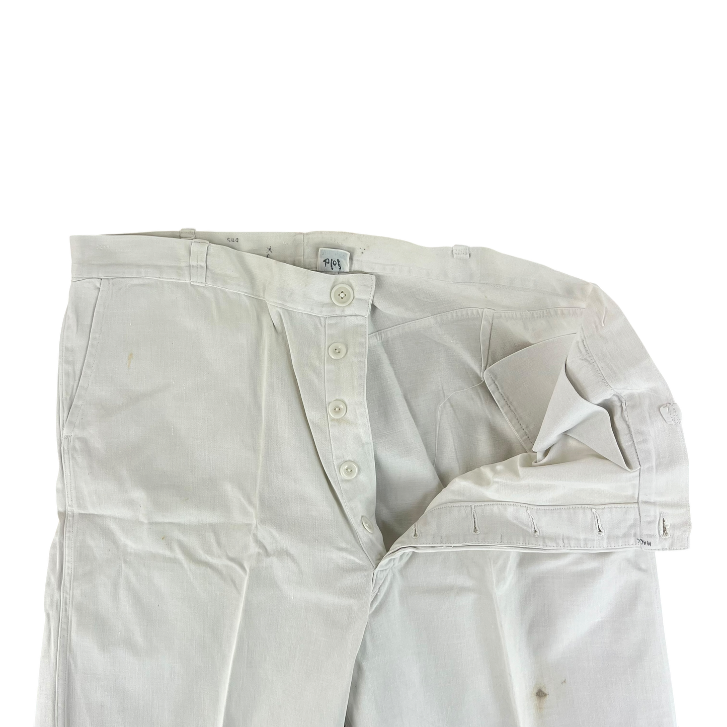 British Merchant Navy 50s Tropical White Trousers - W40 L32.5