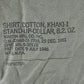US Army Vintage Khaki Dress Shirt - Medium