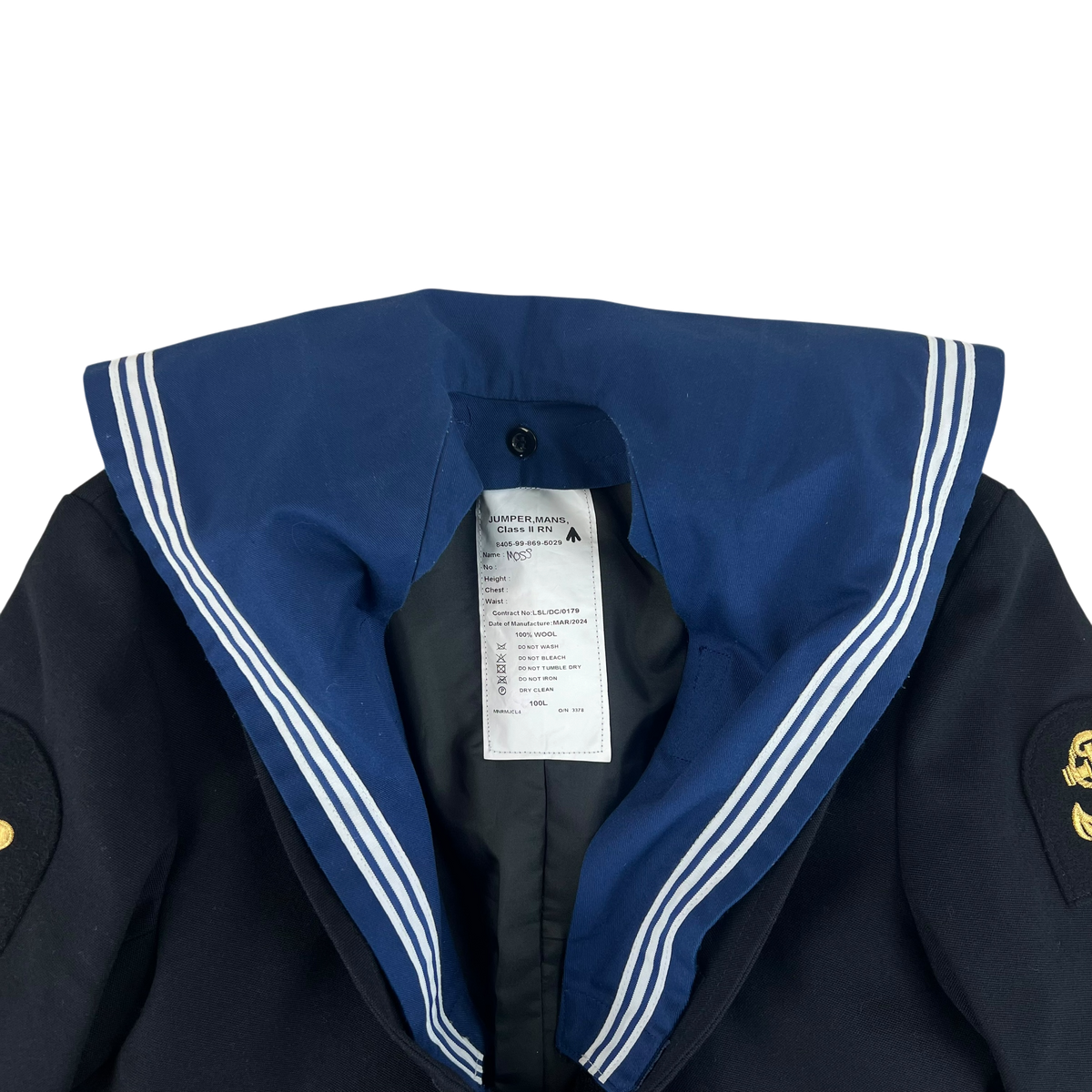 British Royal Navy Class II Jumper Sailor's Top - Medium 100L