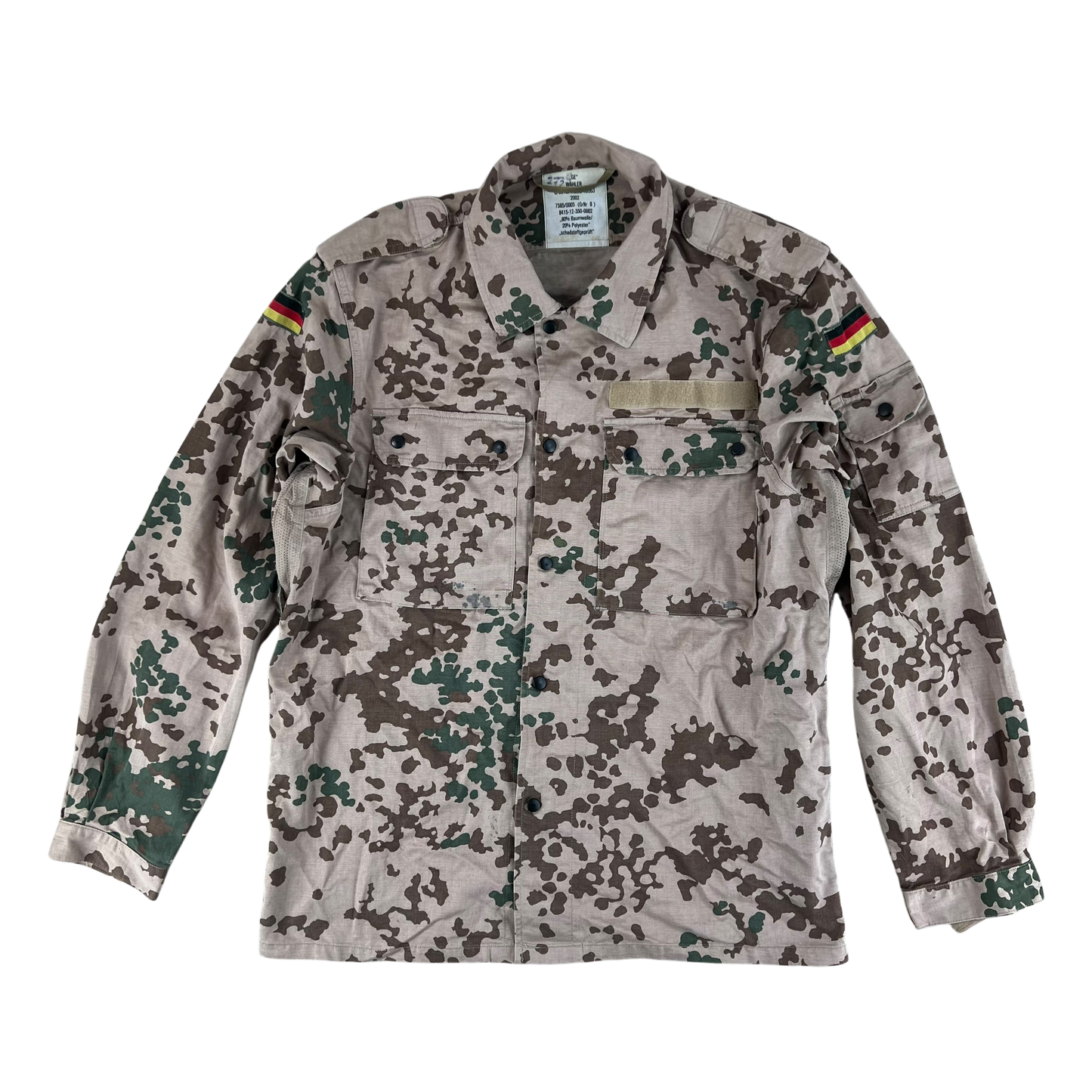 German Army Tropentarn Camouflage Field Shirt / Jacket - Large GrNr 8