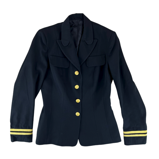 US Navy Women's Black Dress Jacket - Small