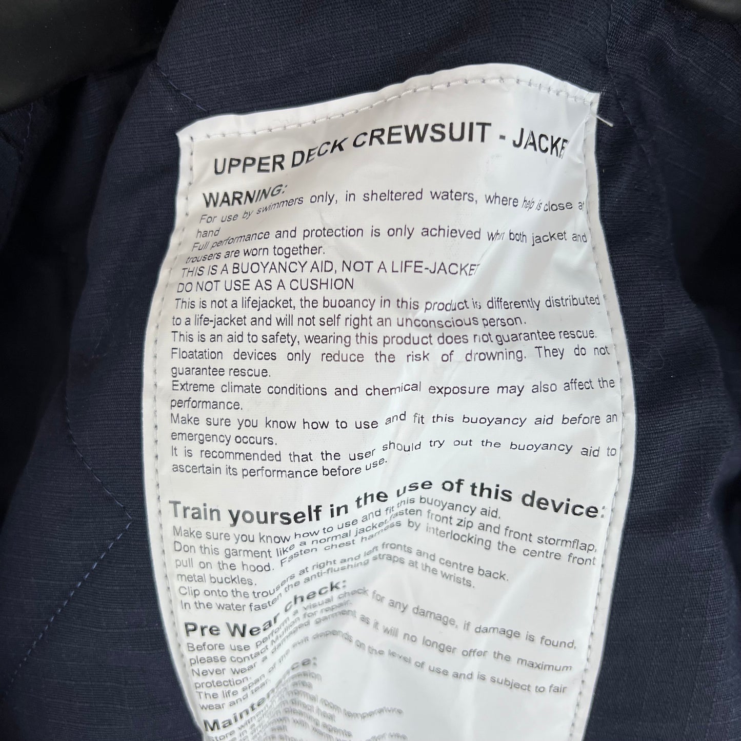 British Royal Navy Olive Upper Deck Jacket - X Large