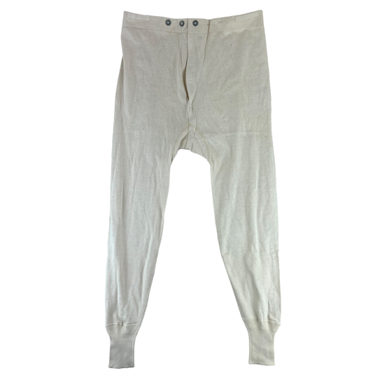 Swedish Army 1940's Vintage Cream Long Johns - W37