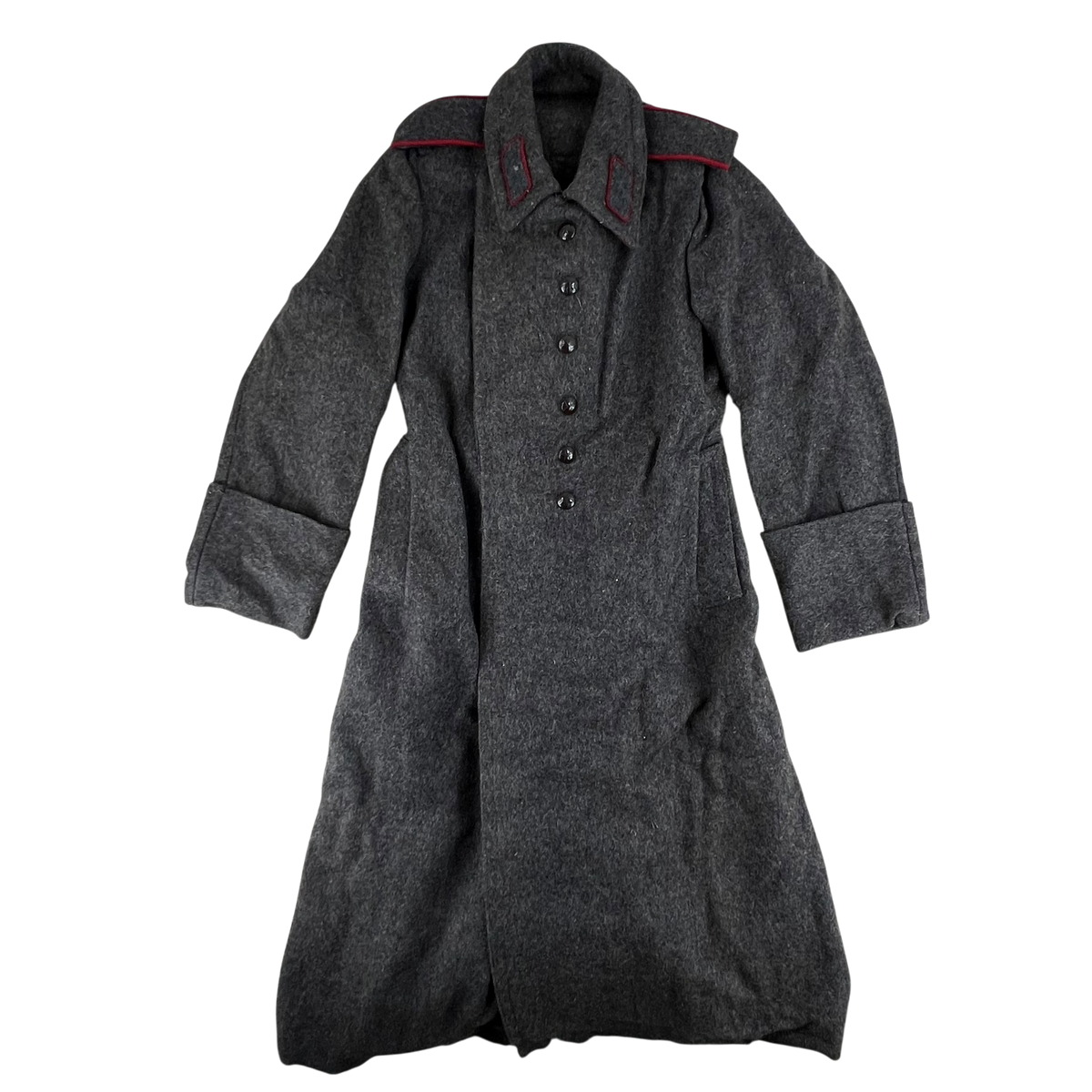 Bulgarian People's Army 70s Grey Wool Greatcoat - Medium
