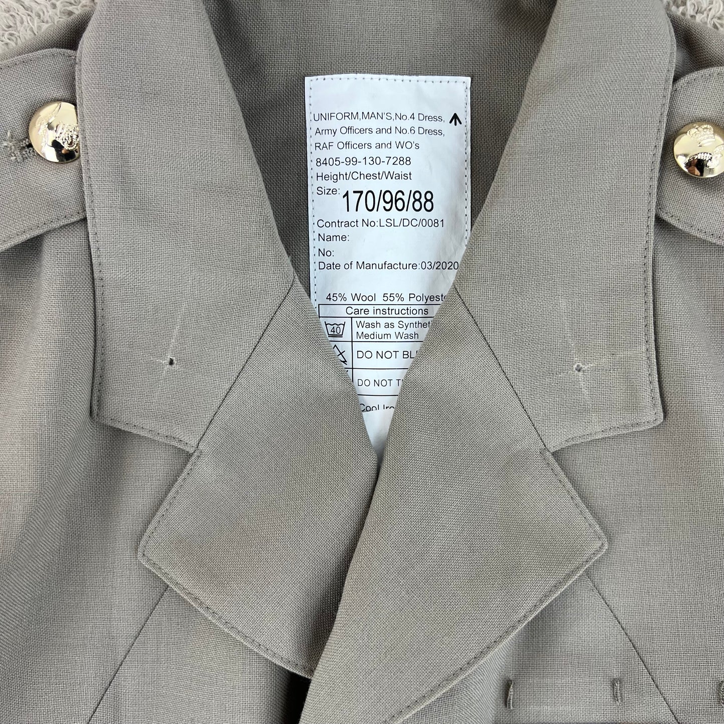 British RAF No. 6 Tropical Dress Jacket w/ Belt - Medium 170/96