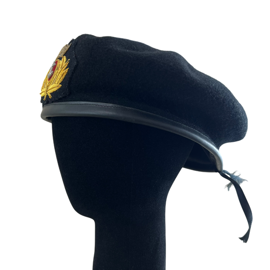 British Royal Navy WW2 Beret w/ Patch - Large - X Large