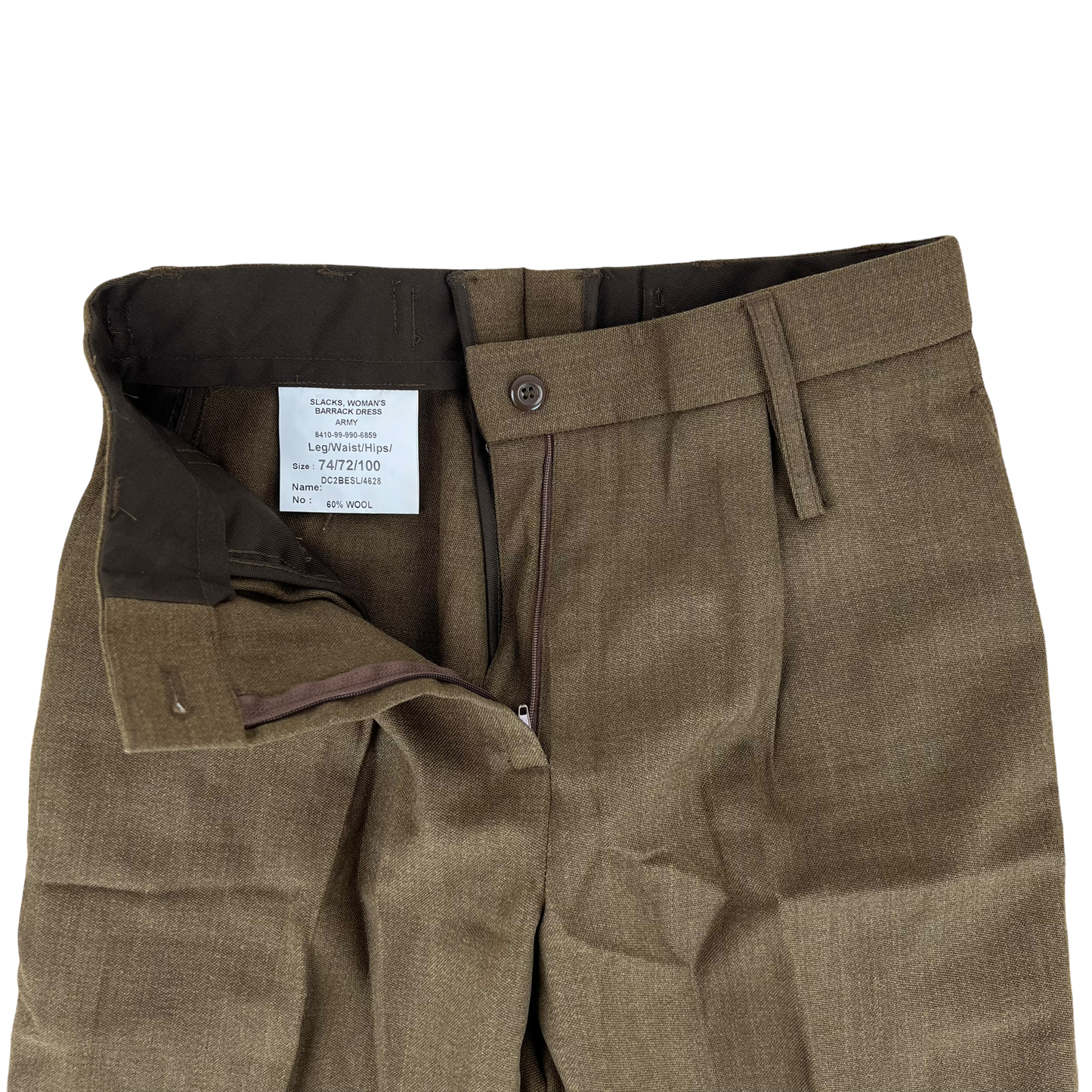 British Army No. 2 FAD Barracks Brown Women's Slacks Trousers - W28 L29