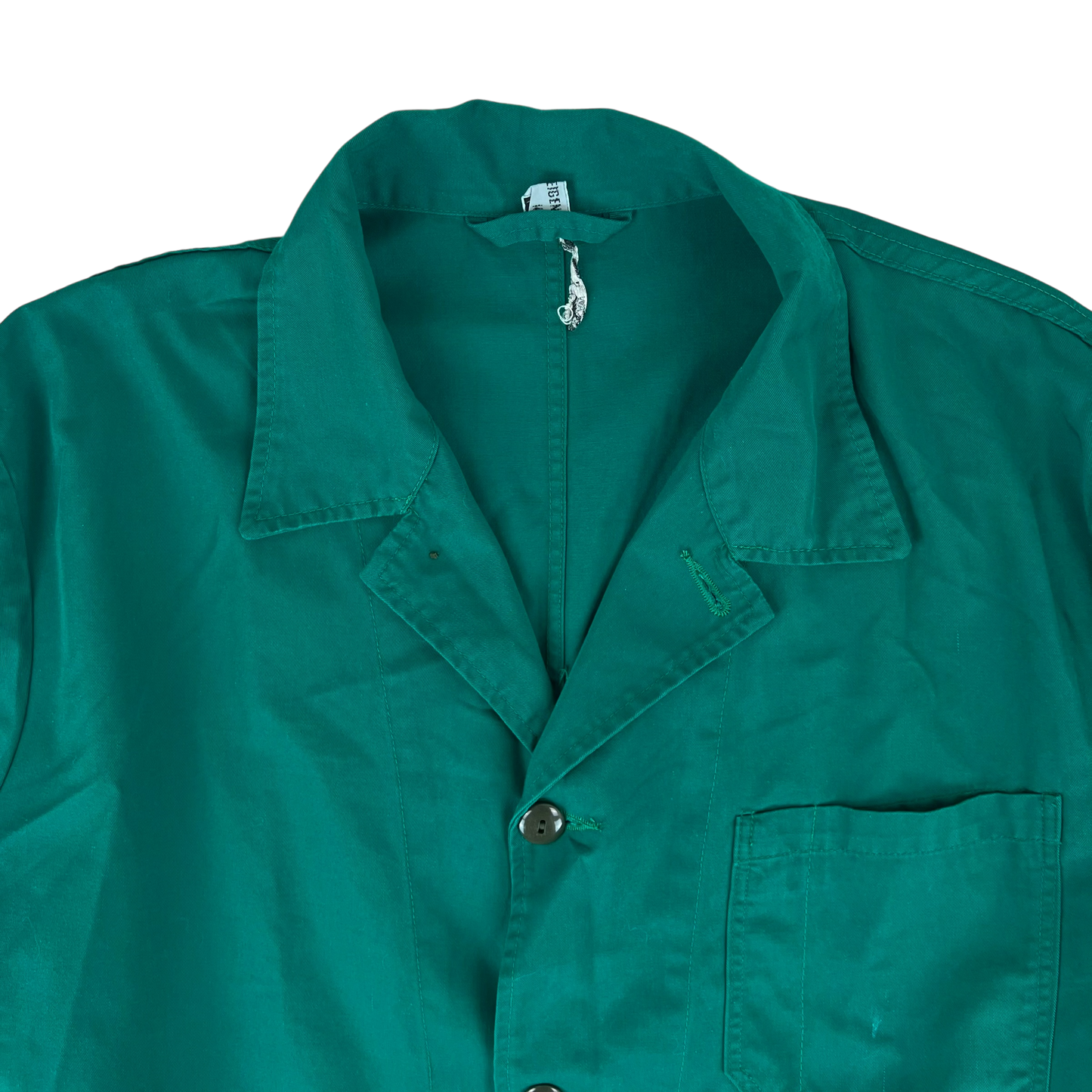 Austrian Army Green Blue Chore Coat - Large