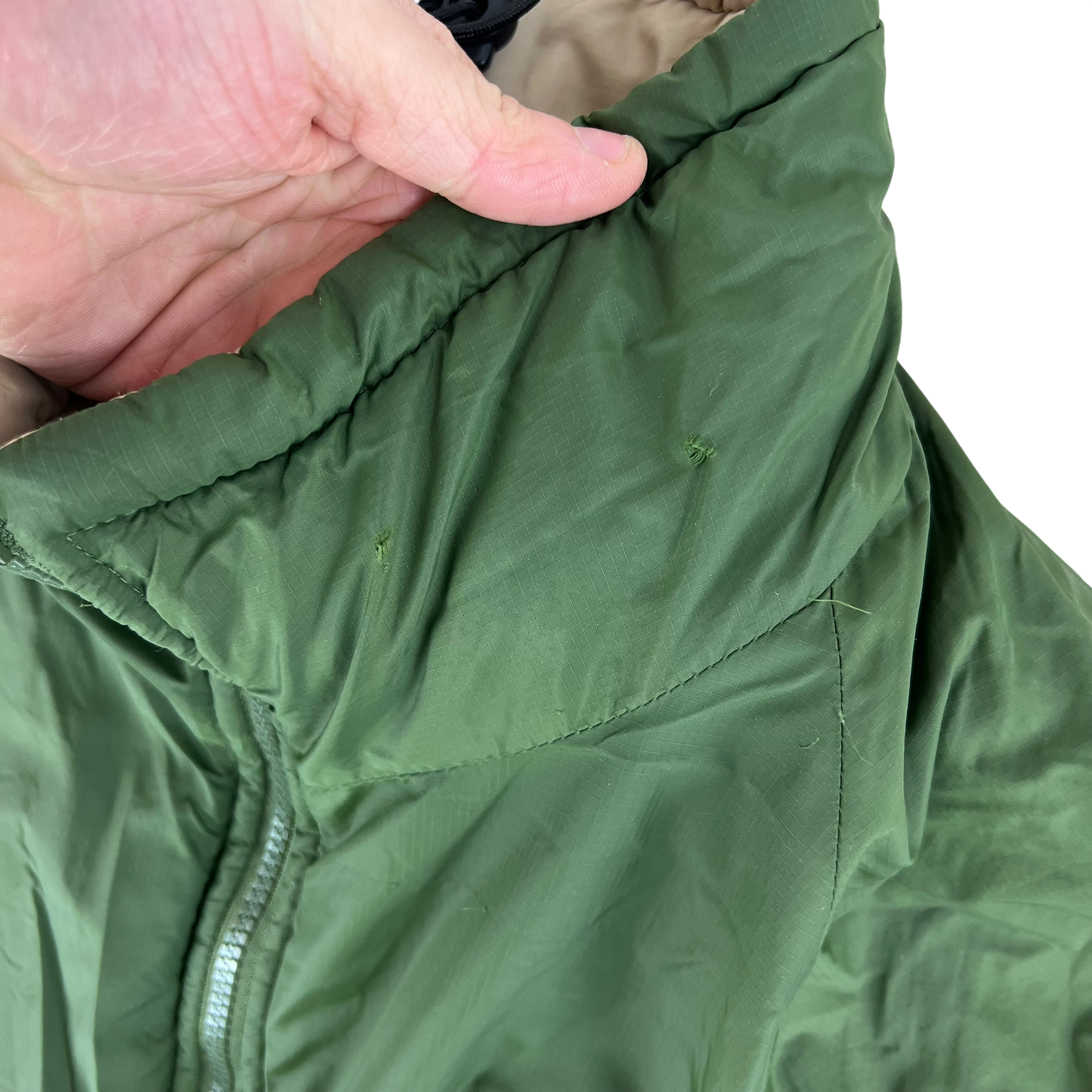British Army Reversible Thermal Olive Green / Tan Quilted Jacket - Medium