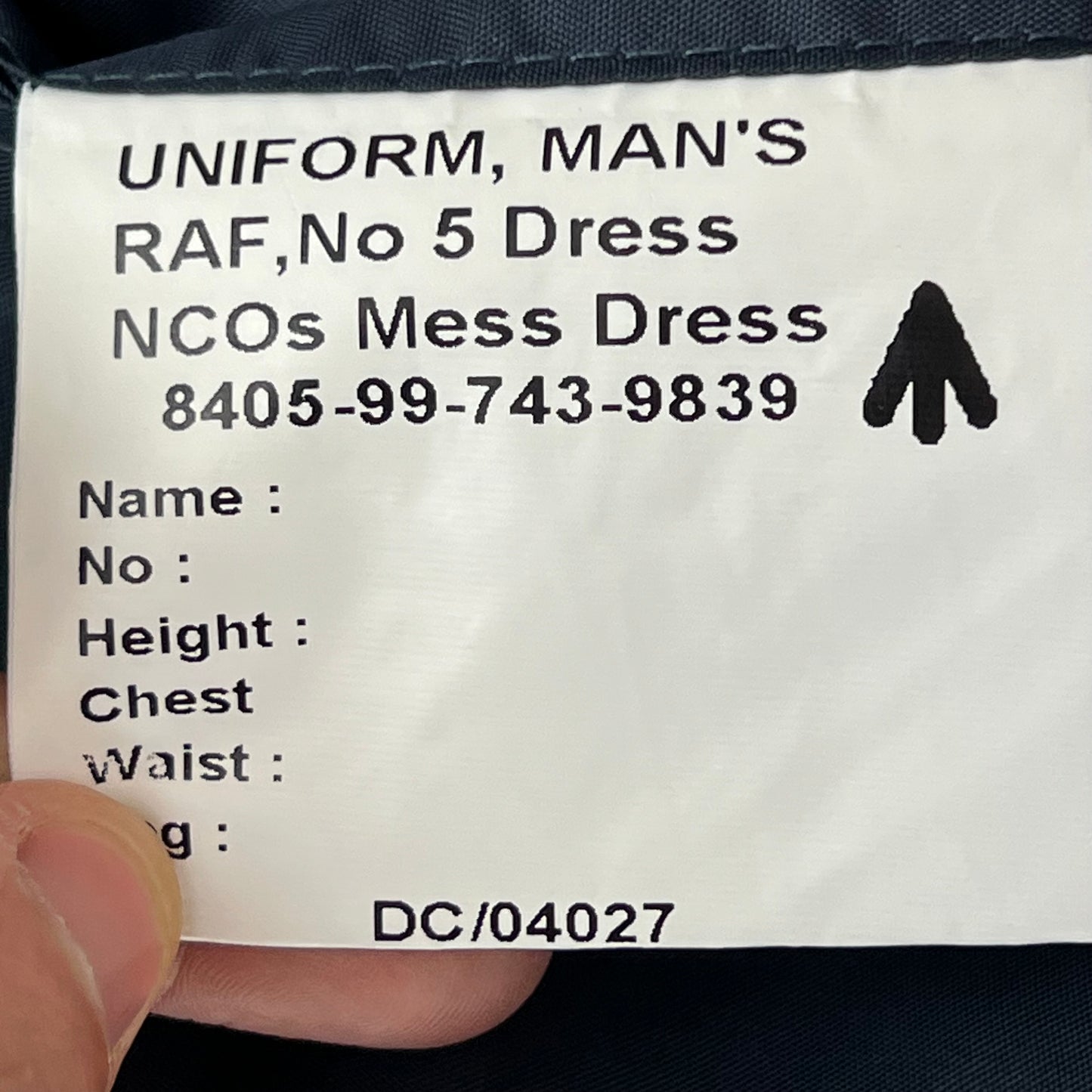 British RAF No. 5 NCO Mess Dress Jacket - Large 104R