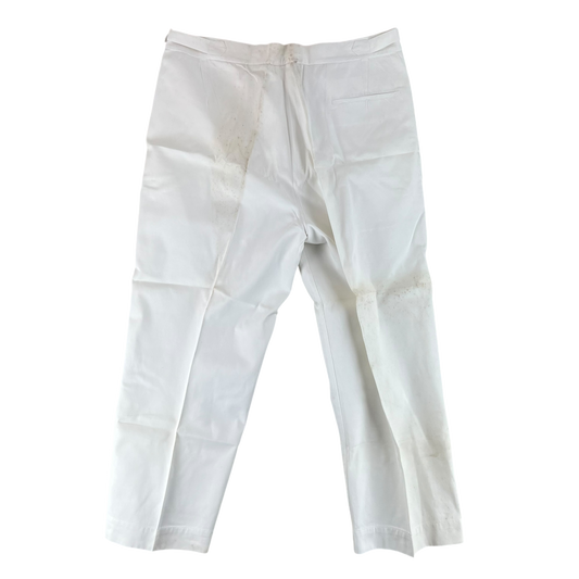 British Merchant Navy 50s Tropical White Trousers - W38 L29