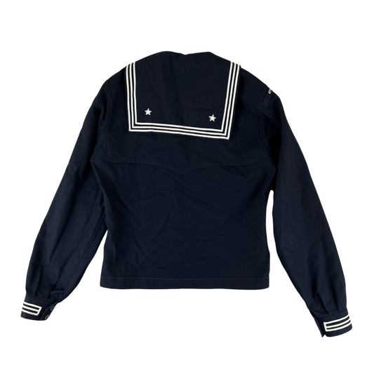 US Navy 60's Sailor's Black Blue Crackerjack Jumper Top - Medium 40XL