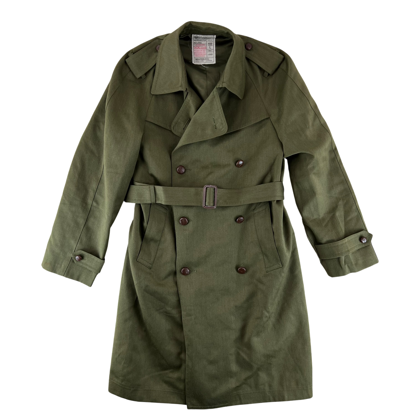 Spanish Army 80s Green Trenchcoat -