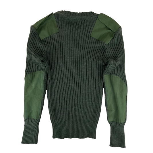 British Army Olive OG Utility Jersey Pullover Jumper -  Small 88cm