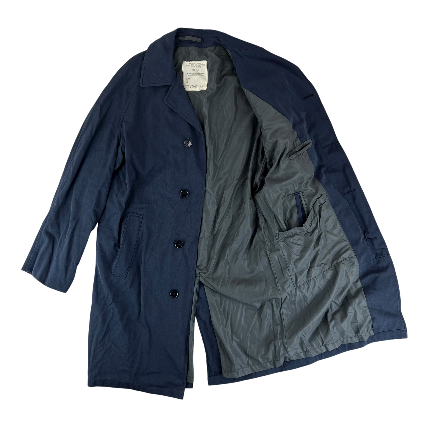 British RAF 72 Pattern Raincoat Trench Coat - Medium 176/92