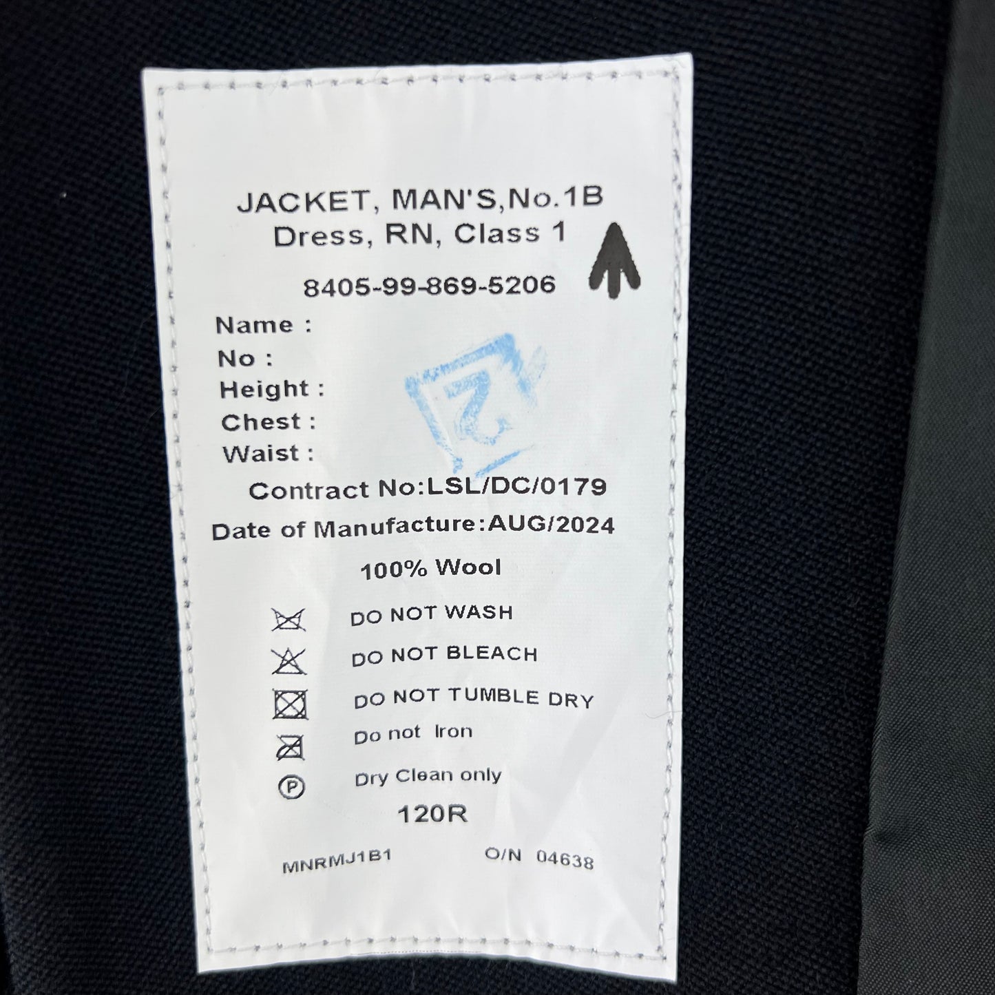British Royal Navy Officer's No 1 Dress Jacket - Large