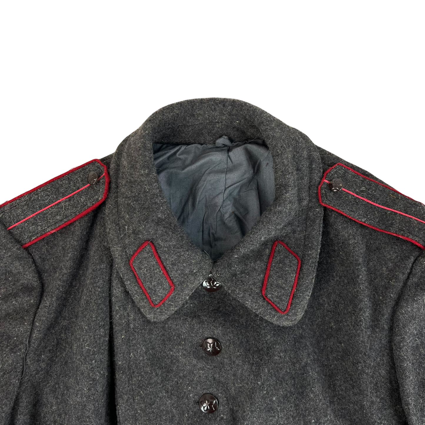 Bulgarian People's Army 80s Grey Wool Greatcoat - Medium