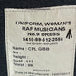 British Royal Air Force Women's No 9 Musician's Dress Jacket - Large