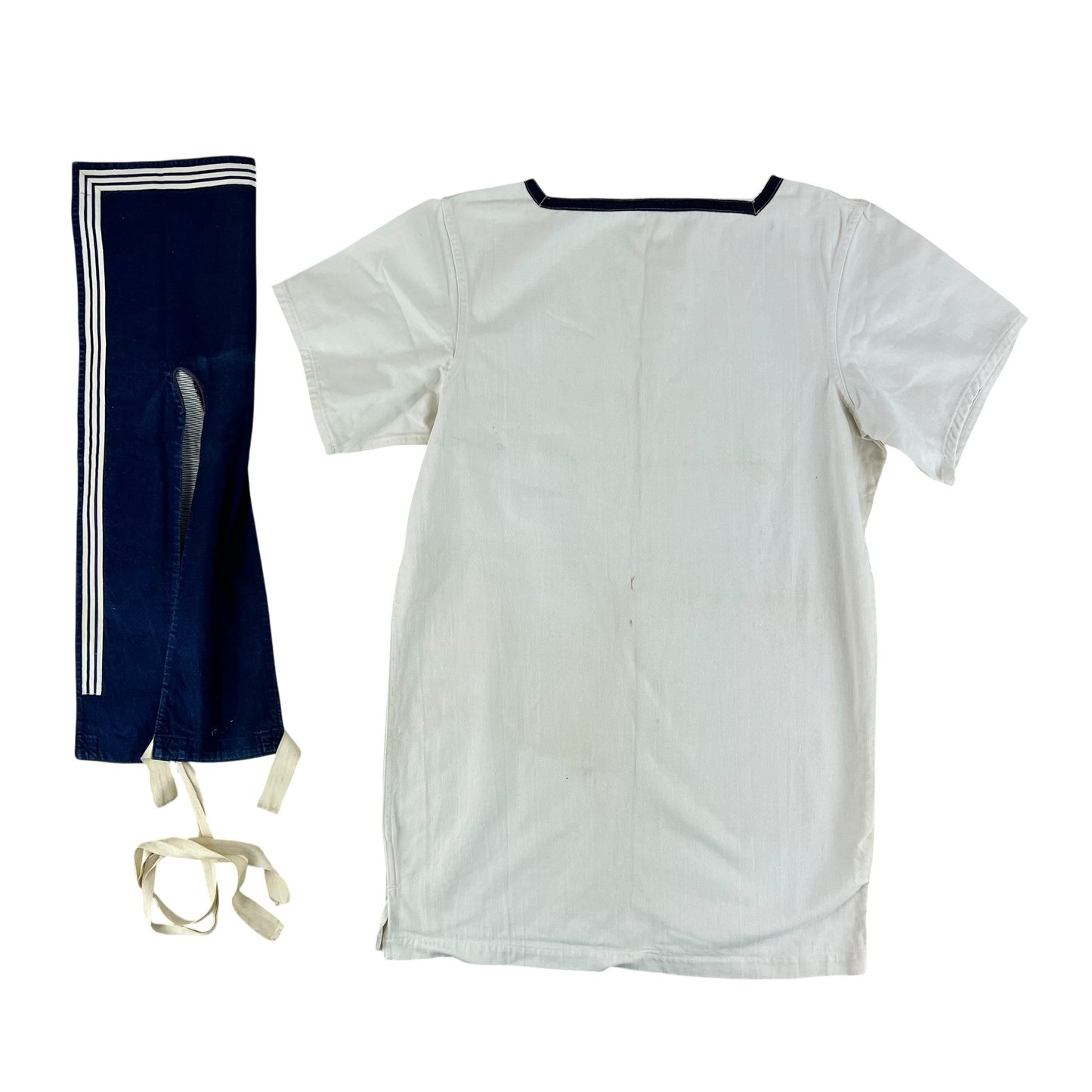 British Royal Navy 40s Class II White Jumper Sailor's Top - Medium