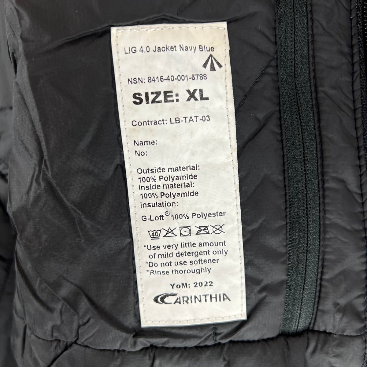 British Royal Navy Carinthia LIG 4.0 Thermal Jacket - X Large