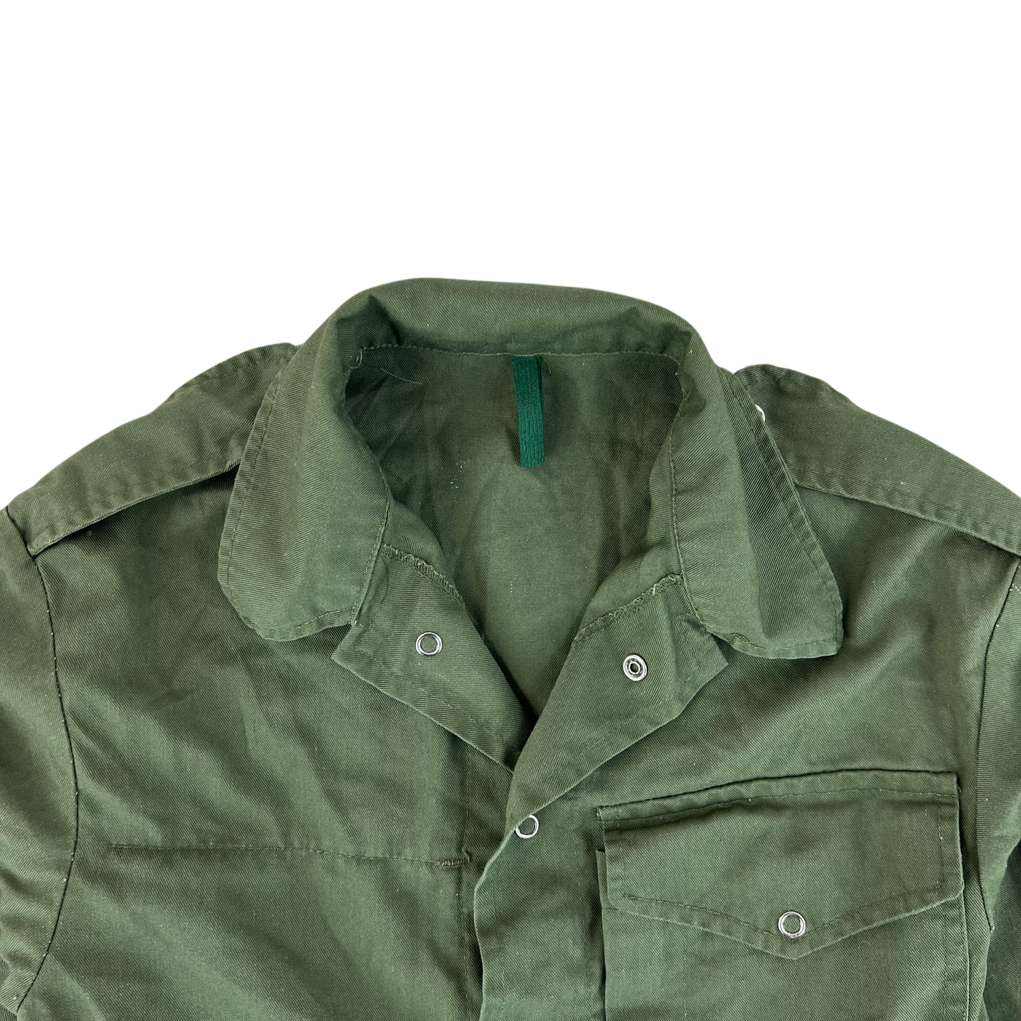 British Army 80s Cotton Work Coveralls Olive Green - Small 160/84