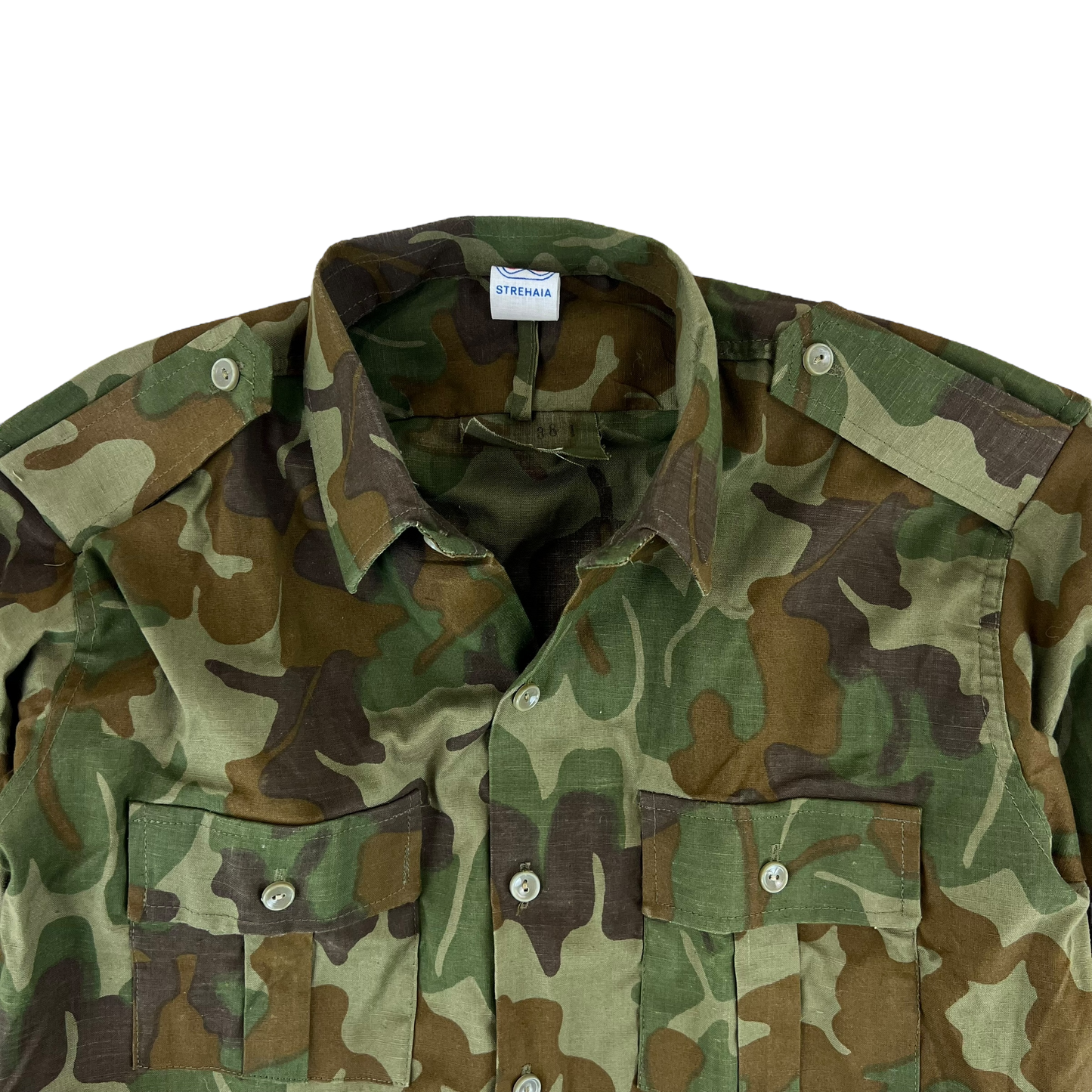 Romanian Army M1994 "Vine" Camouflage Long Sleeve Shirt - Medium