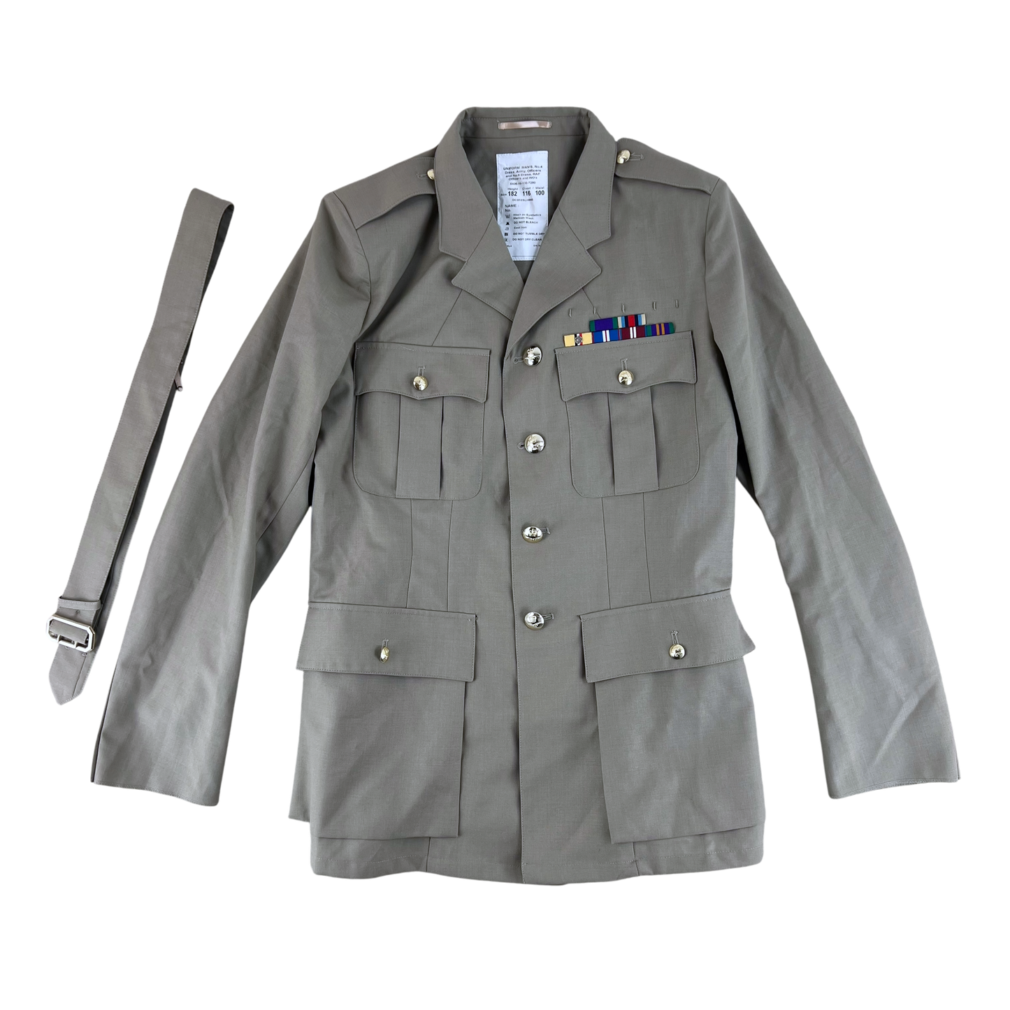 British RAF No. 6 Tropical Dress Jacket w/ Belt - Large 182/116