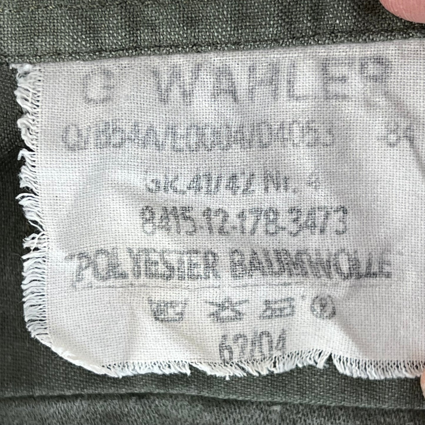 German Army Olive Green Long Sleeve Field Shirt - Large GrNr4