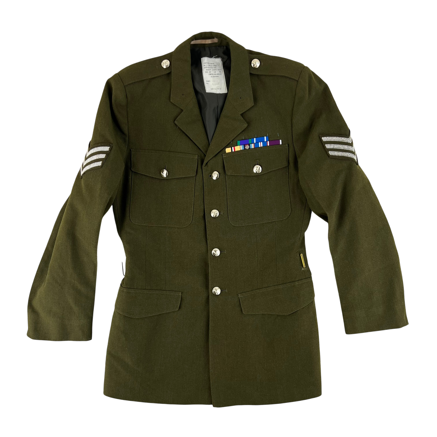 British Army 1980 Pattern No. 2 Olive Green Dress Jacket - Army Air Corps - Medium 176/104